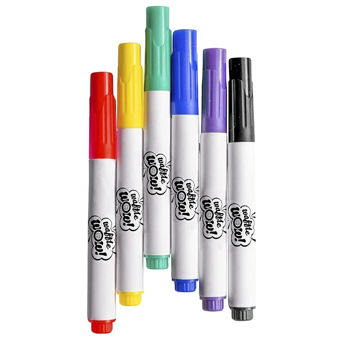 Food Coloring Markers, 6 pc Edible Pen Set for Decorating Drawing & Coloring on Cake Waffles Pancake Cookies Bread & Desserts w Fine Precision Tip, Food Grade Gourmet Writer Decorator