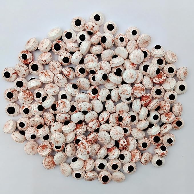 Homankit Edible Candy Eyeballs Eye Sprinkles for Cake Decorating, Bloody Red Small Eyeballs Sprinkles for Halloween Cupcake Toppers Baking Cookie Ice Cream Decorations Christmas Supplies