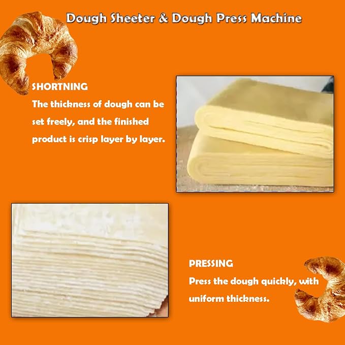 INTSUPERMAI Dough Sheeter Reversible Commercial Pizza Dough Roller Countertop Sheeter Machine 65.0"×15.7" Belt Fondant Sheeter Pasta Machine Press Pastry Baker 110V