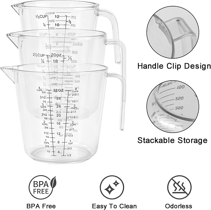 Stainless Steel Measuring Cups and Spoons Set, 7 Magnetic Measuring Cups, 5 Metal Measuring Teaspoons, 3 Plastic Measuring Cups for Kitchen Cooking & Baking, Dry & Liquid Ingredients