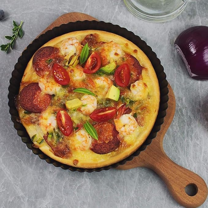 Gutsdoor Tart Pan 10 Inch with Removable Bottom Nonstick Quiche Pan Round Pie Pans for Baking