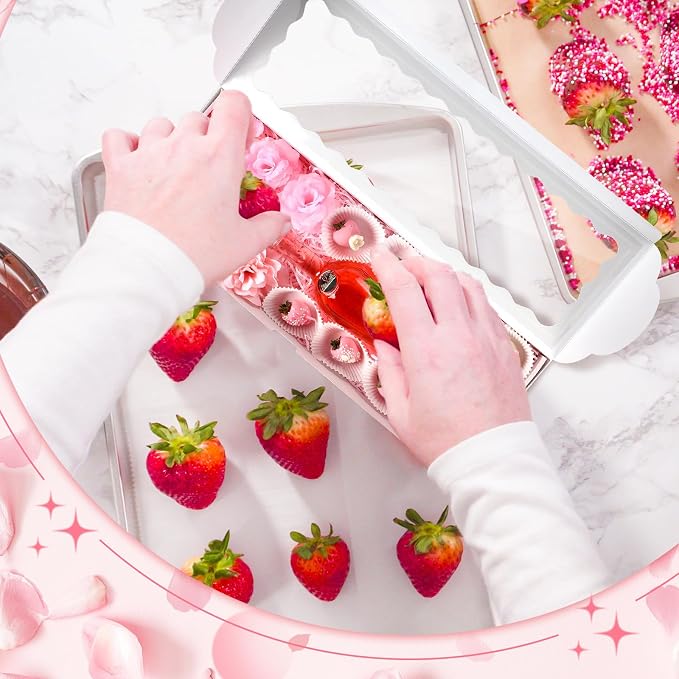 20 Pack Mother's Day Rose and Wine Box for Gifts 20" X 7" X 4" Cookie Bakery Boxes With Window Rectangle Extra Large Treat Boxes for Strawberries Chocolate Cake