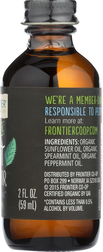 Frontier Co-op Organic Mint Flavor, 2 fl oz. - For Baking and Culinary Use