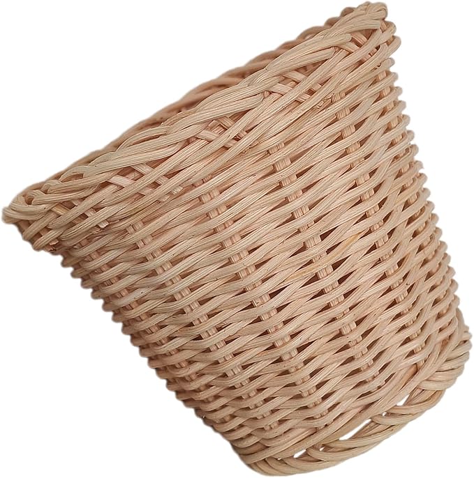 OSALADI Beige Indonesian Rattan Woven Storage Basket for Organizing Sundries and Fruit, Moisture Resistant and Easy to Transport, for Countertop and Picnics