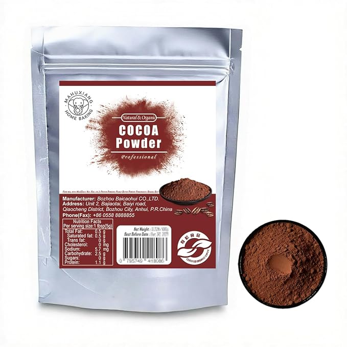 MAHUXIANG Alkalized Cocoa Powder (35.2 oz / 1000 g) — Dutch-Processed Cocoa for Baking, Desserts & Hot Cocoa, No Added Ingredients, Gluten-Free