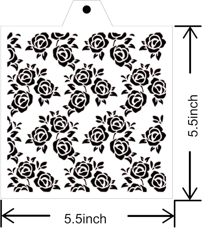 Stencil Genie 16 Pcs 5.5x5.5in Baking Stencils for Royal Icing, Airbrush; Sugar Cookies; Craft Painting