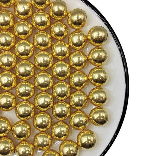 Homankit Gold Pearl Sprinkles for Cake Decorating, 14mm 100g/3.53OZ Sugar Pearl Cake Decorations for Baking Cookie Cupcake Toppers Ice Cream Toppings Birthday Wedding Supplies