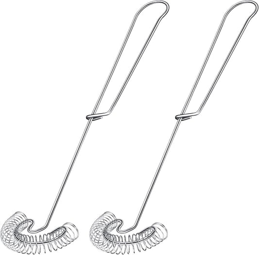 Patelai 2 Pieces Stainless Steel Egg Flat Whisk Wire Coil Scandinavian Sauce Whisk for Gravy Roux Deglazing Dishwasher Safe Kitchen Tool,2.7 x 10.3 in