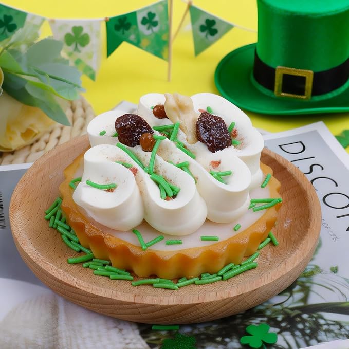 Green Jimmies Sprinkles, Edible Green Sprinkles for Baking Topping, Cupcakes, Cookies, Ice Cream & Cake Decorating, St Patrick's Day Christmas Party Supplies