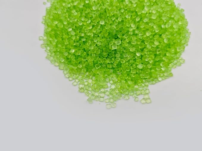 Edible Decorative 5 Ounce Coarse Crunchy Large-grained GrassGreen Sanding Sugar Sprinkles for Baking, Sparkling Crystals for Cakes, Cookies, Cupcakes, Ice Cream Topping and Rimming Sugar