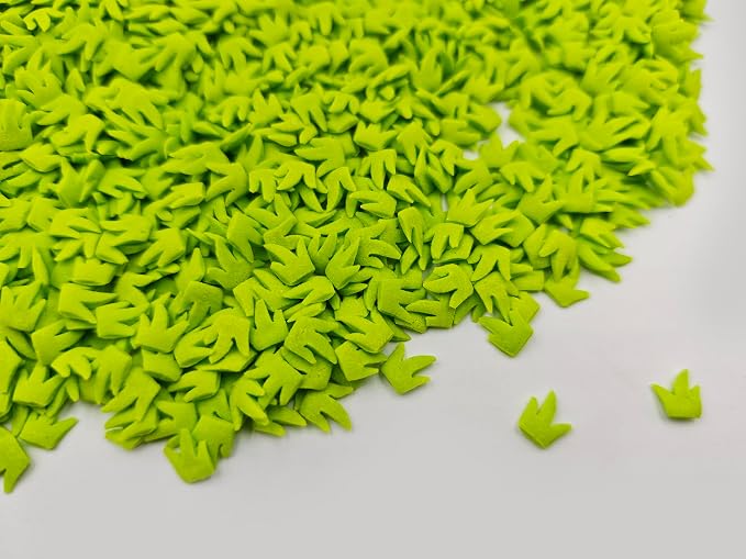 Edible Sugar Grassgreen Grass Sprinkles Football Field Cake Cupcake Toppers Cookie Decorations Sweet Dessert Sprinkle for Cake Decorating St. Patricks day, 3.4 oz
