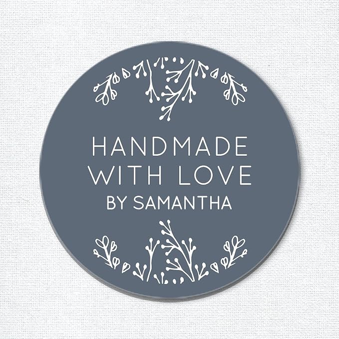 Made with Love Stickers, Handmade Gift Stickers, Personalized Food Labels, Favor Labels, Baked Good Stickers