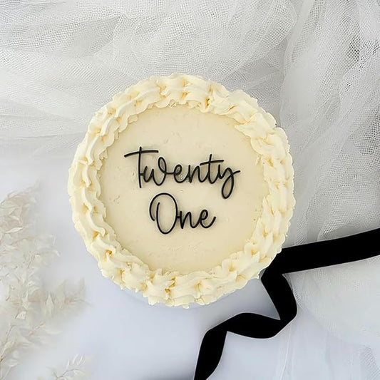 Acrylic Twenty One Cake Topper,21th Birthday Cake Toppers,21th Anniversary Party Decorations Supplies,Cheers to 21 Years Birthday Party Decoration