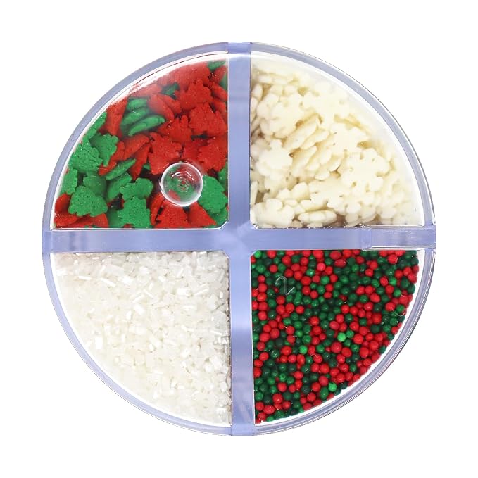 Mystic Sprinkles 4 Cell Sprinkle Assortments (O Christmas Tree, Petite)