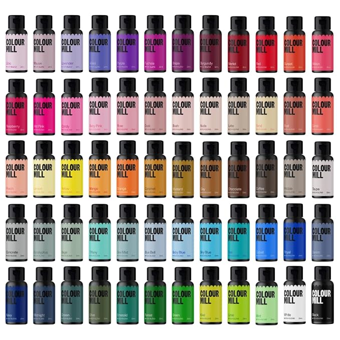 Colour Mill Aqua Blend Water-Based Food Coloring, 20 Milliliters - Complete Collection - All 60 Colors