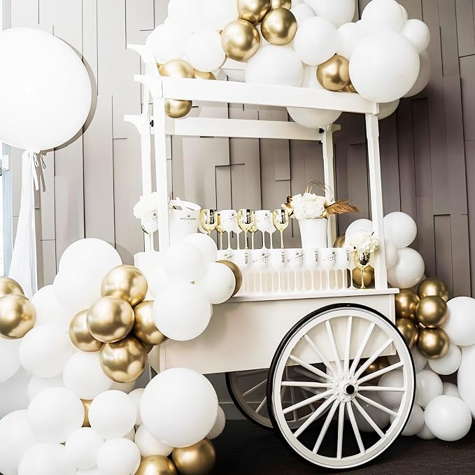 Voircoloria White Balloons, 66pack 12inch White Pearl Latex Party Balloons for Wedding, Birthday, Graduation, Bridal Shower, Baby Shower, Bachelorette and Engagement Decorations