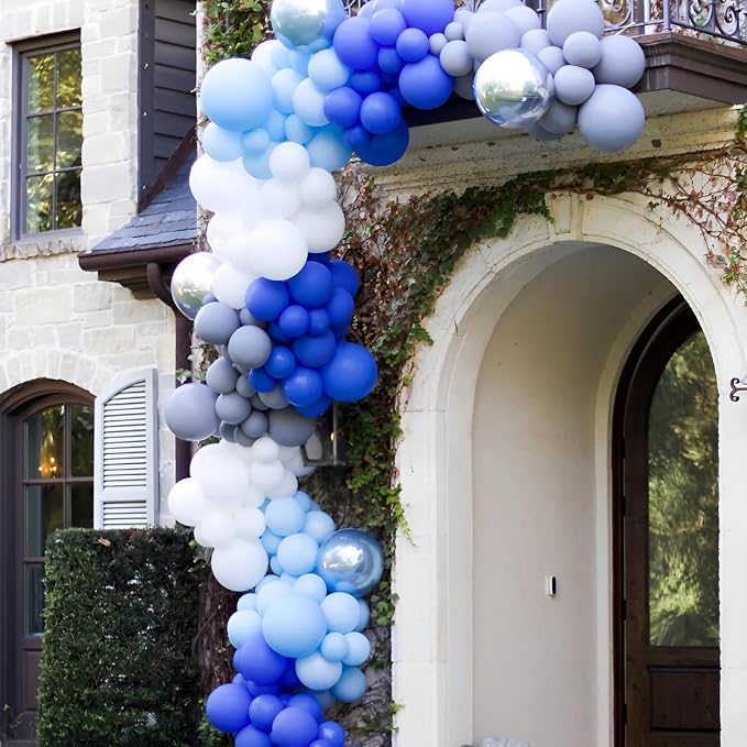 Voircoloria 110pcs Royal Blue Balloons 12inch Blue Latex Party Balloons for Graduation, Wedding, Birthday, New Year, Baby Shower, Anniversary, Baseball, Nautical Party Decorations