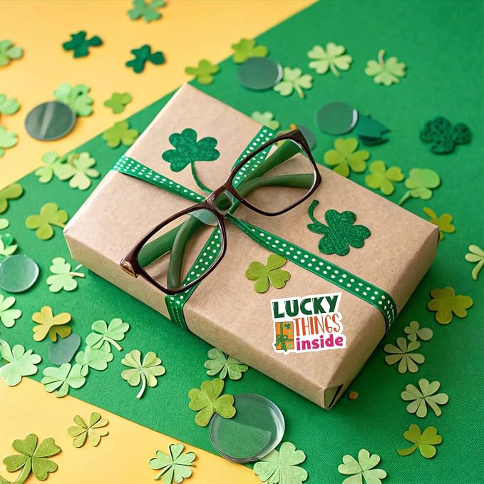 200 PCS Lucky Things Inside Sticker,Small Business Packaging Stickers,Gift Wrapping Stickers for Envelopes Shipping Boxes Product Packaging