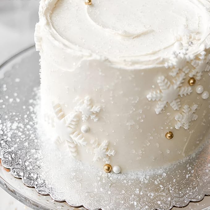 LEBERY Sanding Sugar White Edible Sugars Sprinkles Sanding Sugar for Cake Decorating, Edible Crystal Candy White Pearl Sprinkle for Wedding Party Baking Cupcake Cookie Ice Cream Decoration Supplies - 3 oz