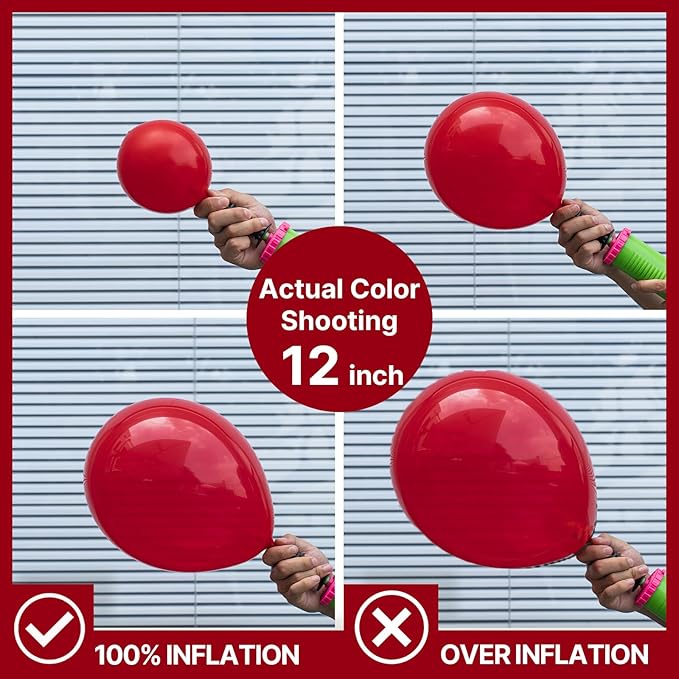 PartyWoo Burgundy Balloons 100pcs 12 Inch Dark Red Maroon Ruby Red Latex Helium Balloons for Graduation Valentine's Day Wedding Anniversary Casino Citizenship Christmas Party Decorations Red-Y75
