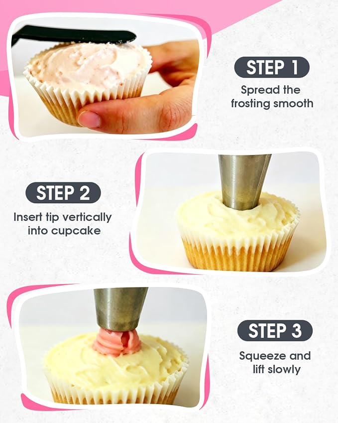 64 Pcs Stainless Steel Russian Piping Tip Set, 10 Flower Nozzles Baking for Flower Decorations: Roses, Tulips, Marshmallow Buttercream Bouquets, Cake Decorating Supplies for Wedding