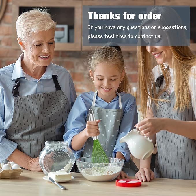 OYV Silicone Whisk,Professional Whisks For Cooking Non Scratch,Stainless Steel & Silicone Wisk,Plastic Rubber Whisk Tool For Nonstick Cookware Pans,Silicon Wisks Set of 3,Green.