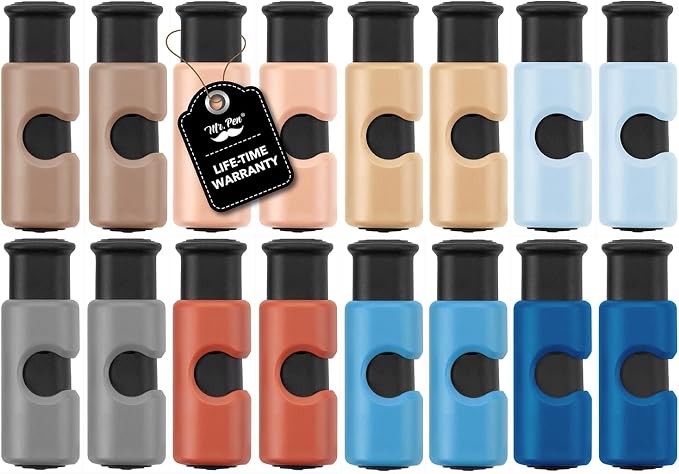 Mr. Pen- Squeeze and Lock Bread Bag Clips, 2.4 Inch, 16 Pack | Multicolor Squeeze Lock Clips, Reusable Bag Closures for Bread, Snacks, Coffee, Food Storage, Fits Thick and Thin Bags