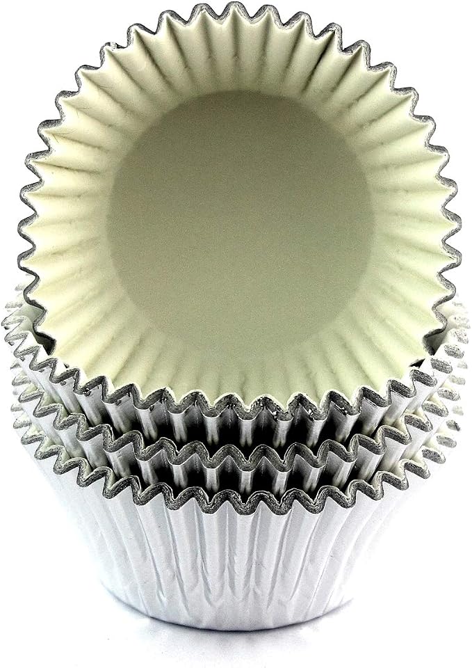 Foil Cupcake Liners Standard Baking Cups 100 Pcs (Silver)