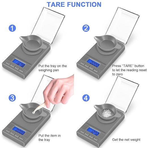 Fuzion Digital Milligram Scale 50g/0.001g, Powder Scale 6-in-1 Kit | Includes Soft Carry Bag, 50g Calibration Weight, Battery, Milligram Scale for Capsule Filling, Supplement, Reloading, Jewelry