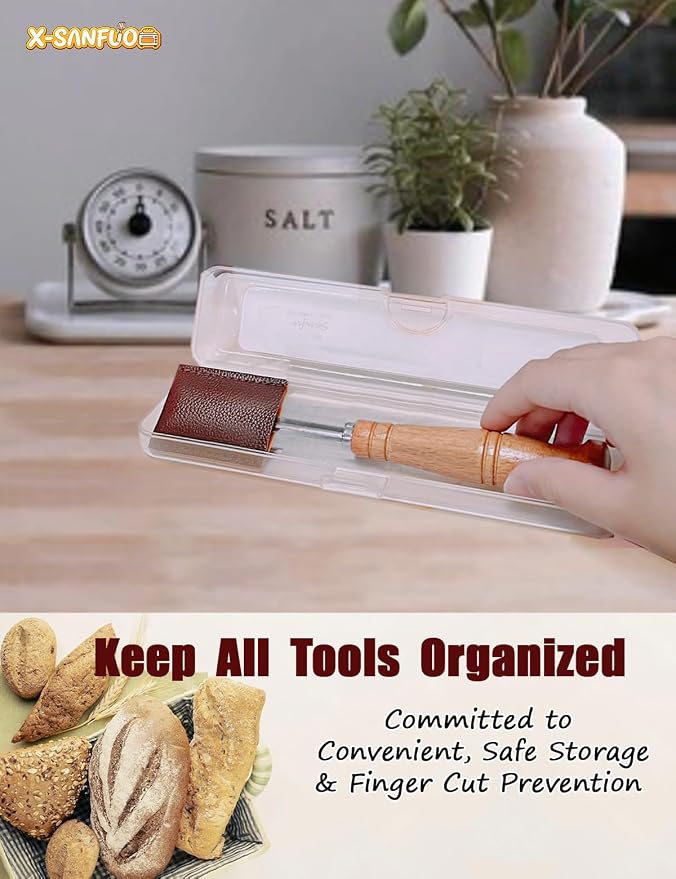 Bread Lame Dough Scoring Tool, Professional - Grade Baguette & Sourdough Scoring Tool with Razor Blades and Storage Cover, Lame Bread Tool, Essential Baking Supplies
