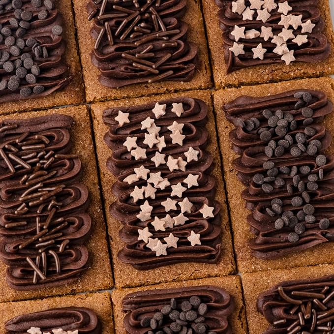 Sweets Indeed Dye Free Chocolate Sprinkles 6 Cell Jar – No Artificial Dyes Quins, Jimmies and Star Sprinkles for Baking & Decorating Cupcakes, Cookies, Cakes & Desserts – 2.75 ounces
