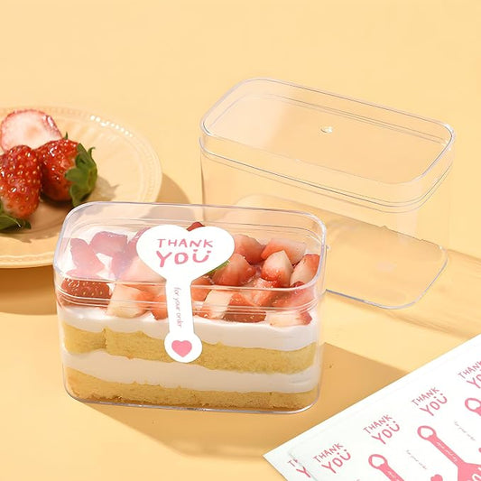 Beyonday 300pcs Handmade Lollipop Baking Stickers for Cake Box/Tin/Jar/Coffee Cup/Bottle, Long Label Heart Sealing Bakery Stickers for Gift Wrapping Self-Adhesive Tamper Evident Seal Labels, 3.8x6.8cm