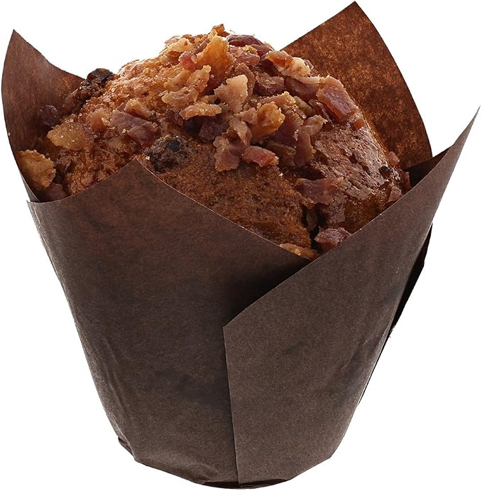 Royal Brown Tulip Style Baking Cups, Medium, Sleeve of 200