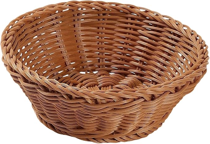 Handmade Synthetic Rattan Basket, Multifunctional and Original, Ideal for Snacks at Home, Weddings and Meals, M