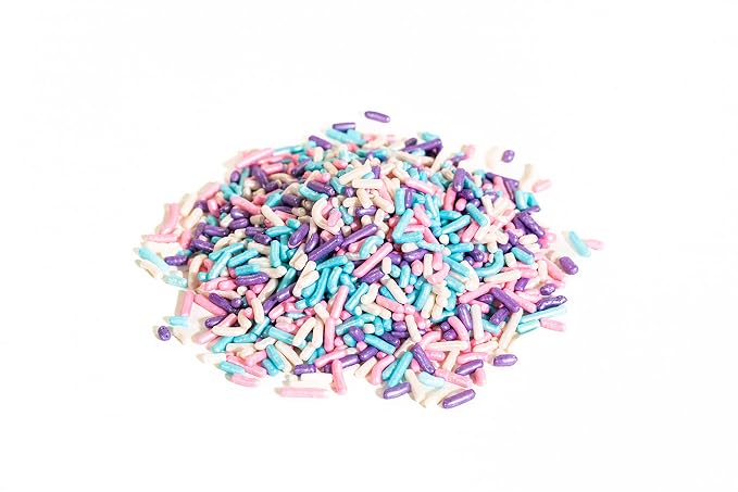 Bakerpan Edible Pastel Jimmies Sprinkles 4.3 oz - Summer Sprinkles for Cake Decorating, Cupcakes, Cookies, Birthdays & Weddings | Kosher, Gluten-Free, Made in USA