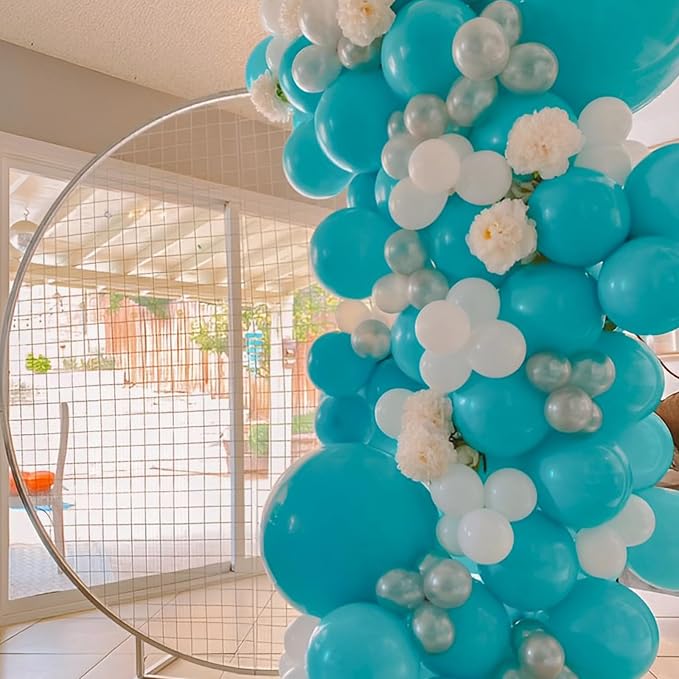 Voircoloria 110pcs Teal Balloons 12inch Turquoise Latex Party Balloons for Graduation, Wedding, Birthday, Bridal Shower, Baby Shower, Anniversary Party Decorations
