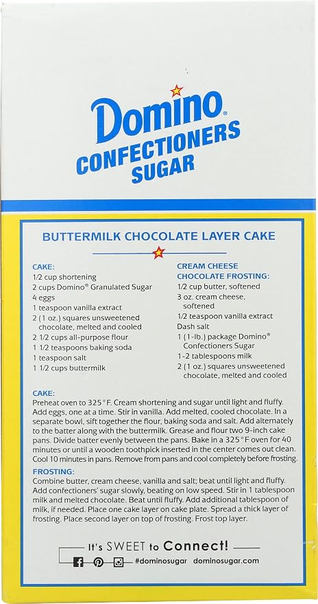 Domino Pure Cane Confectioners Powdered Sugar, 1 lb