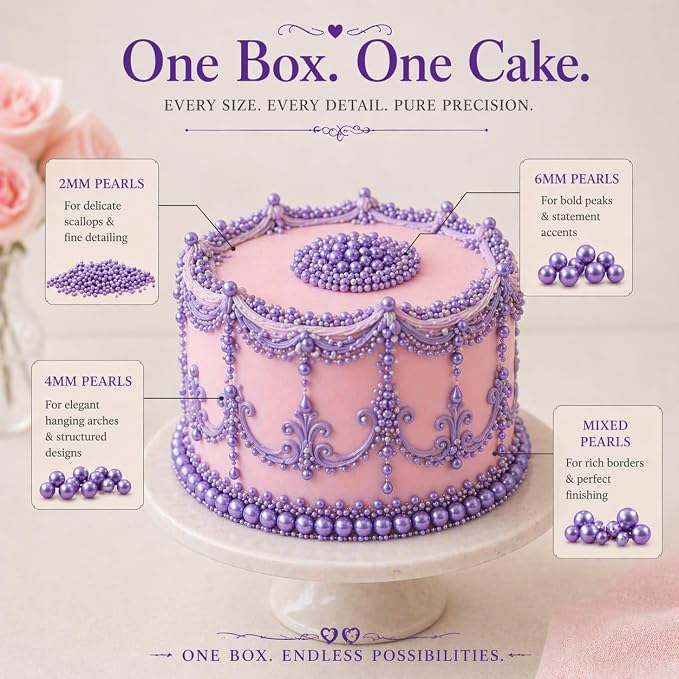 Confect Sprinkle Unicorn Paradise Edible Sprinkles – Assorted 5-Pack for Cake & Cupcake Decorating | Lavender Pearl Sprinkles Mix with Dragees, Jimmies & Sparkling Sugar | Vegan, Gluten-Free, Nut-Free – 5 Oz