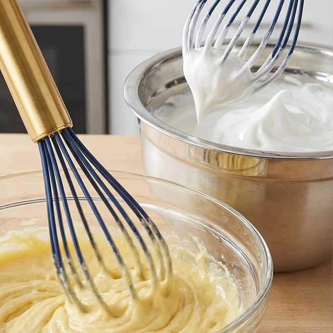 Farberware Silicone Mini Whisks, Set of 2 - Heat Resistant up to 500°F, Hand Held Manual Whisk for Food Prep - Small Kitchen Tools for Mixing Eggs, Sauces, Baking, Batters