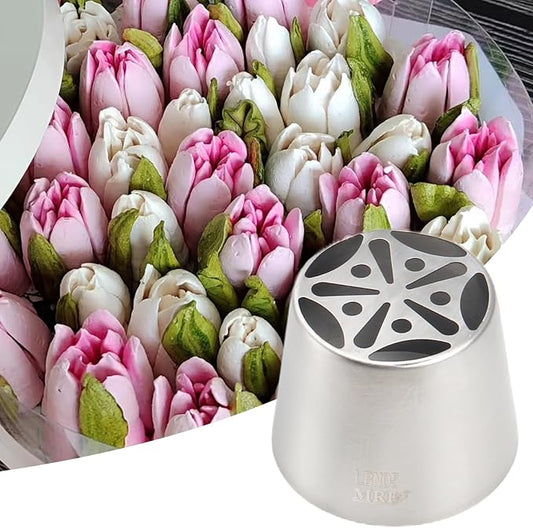 Extra Large Russian Piping Tips for Marshmallows Stainless Steel Flower Frosting Nozzles many styles Cake Decorating Baking tool for Buttercream, Cupcakes Cookies(SL05)