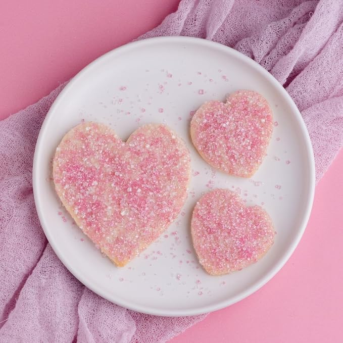 Sweets Indeed Valentines Day Pink Sugar | Colored Sugar Crystals for Baking & Decorating, Cupcakes, Cookies, Cakes, Donuts & Desserts – Festive Valentine Baking Decorations | 5.11 oz