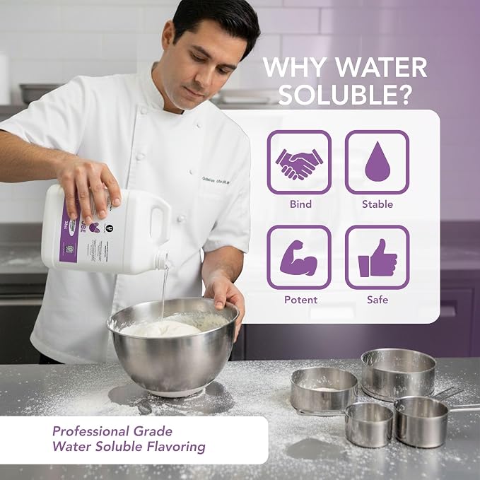 Dolce Flav Clear Ube Flavoring 32 oz – Bulk Purple Yam Extract for Ice Cream Shops, Beverage Manufacturing & Foodservice