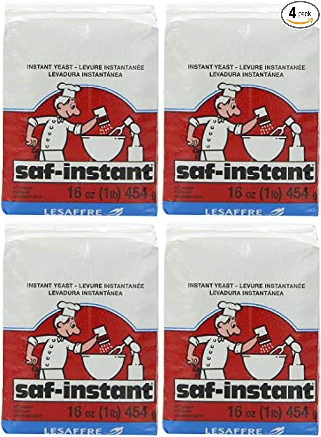 SAF Instant Yeast, 1 Pound Pouch (4 Pack)