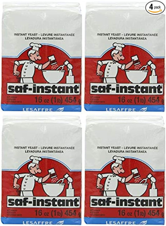 SAF Instant Yeast, 1 Pound Pouch (4 Pack)