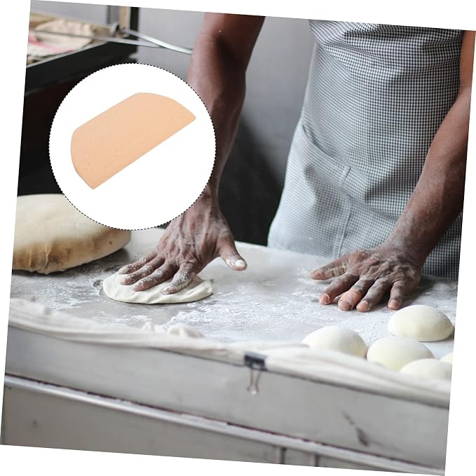 Wooden Dough Scraper Multi-functional Flour Cutter and Scraper Tool for Baking Non-stick Design for Cutting Dough Pizza and Cakes