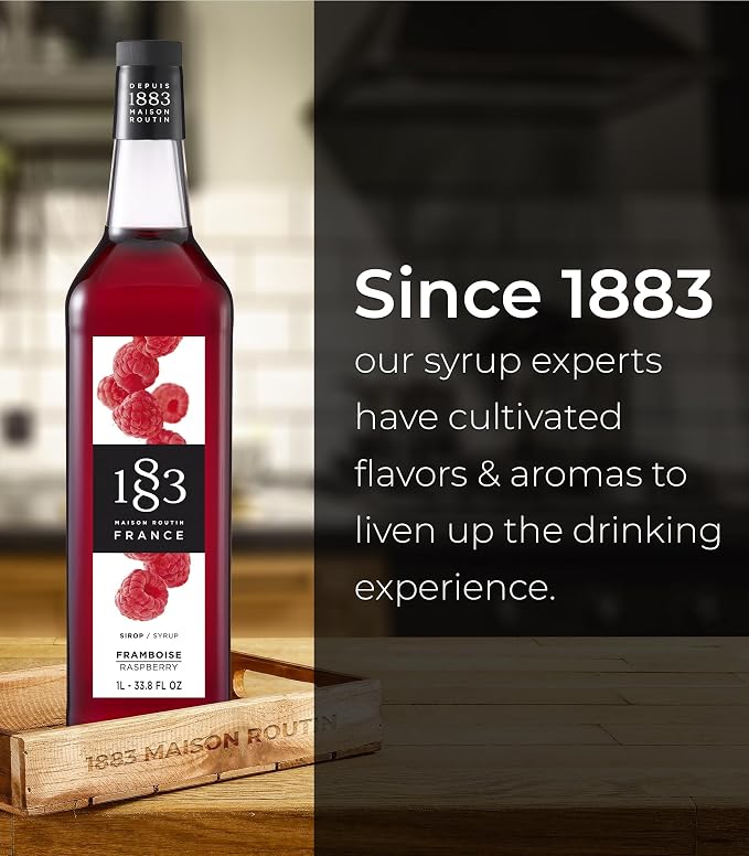 1883 MAISON ROUTIN FRANCE Raspberry Syrup - Ordering Only, 33.8 FZ