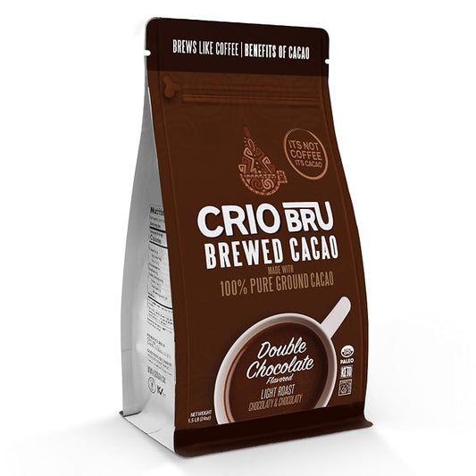 Crio Bru Brewed Cacao Double Chocolate Light Roast Coffee Alternative 24oz