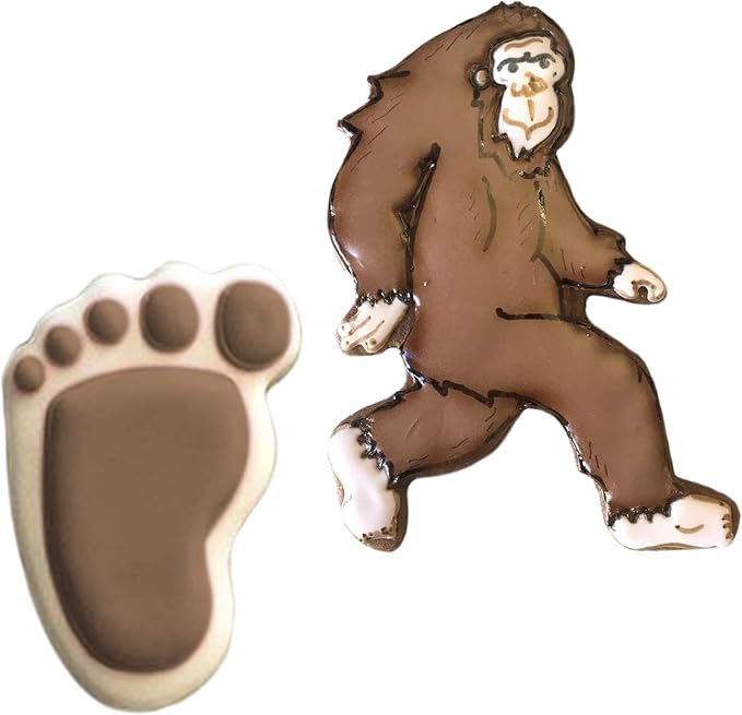 Ann Clark Bigfoot Sasquatch Cookie Cutters 2-Pc. Set (Bigfoot, Foot) Made in USA