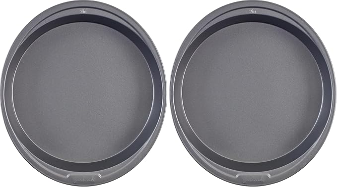GoodCook Everyday Nonstick Steel Round Cake Pan, 9", Gray (Pack of 2)