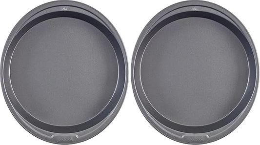GoodCook Everyday Nonstick Steel Round Cake Pan, 9", Gray (Pack of 2)